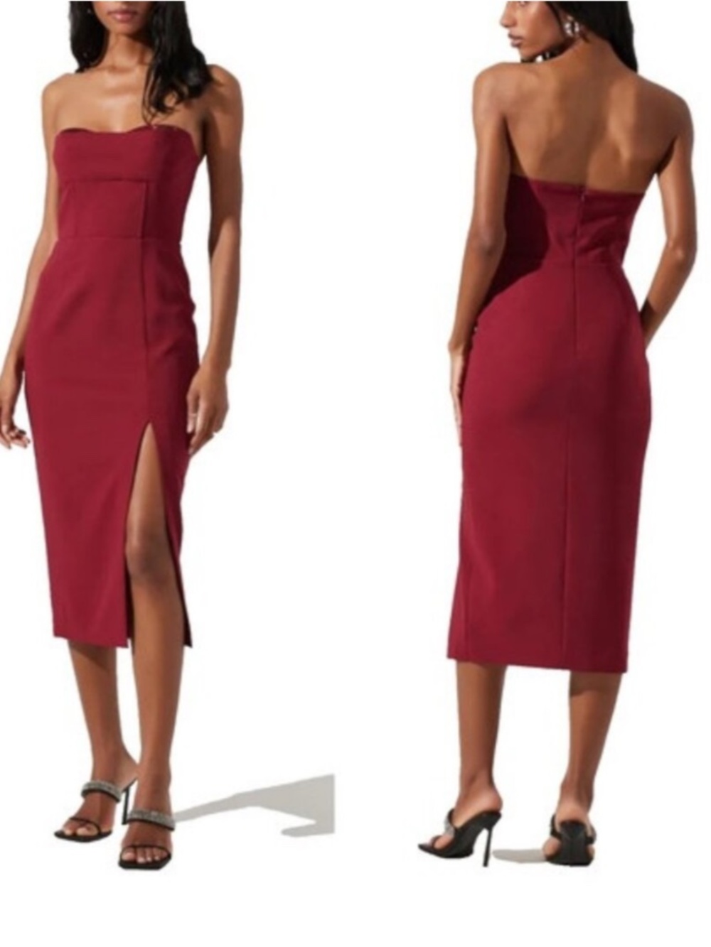 ASTR The Label Strapless Midi Dress Size Small